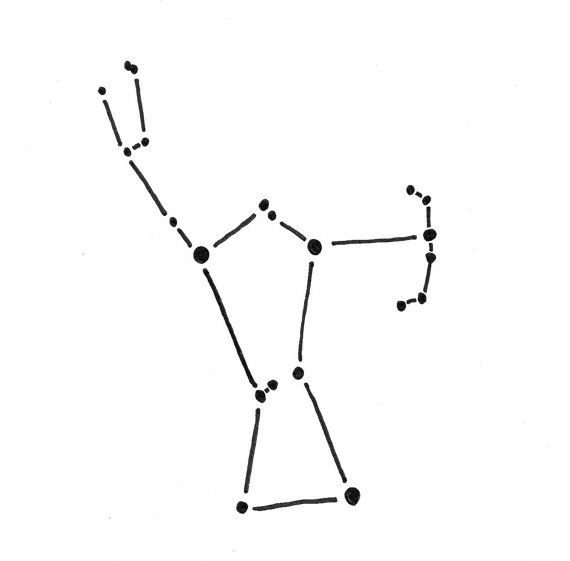 570x561 Orion Constellation Temporary Tattoo (Set Of 2) Tattoos - Orion Constellation Sketch