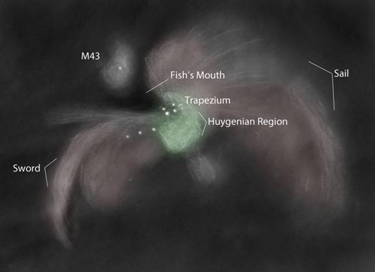 533x387 How To See The Orion Nebula In 3d - Orion Sketch