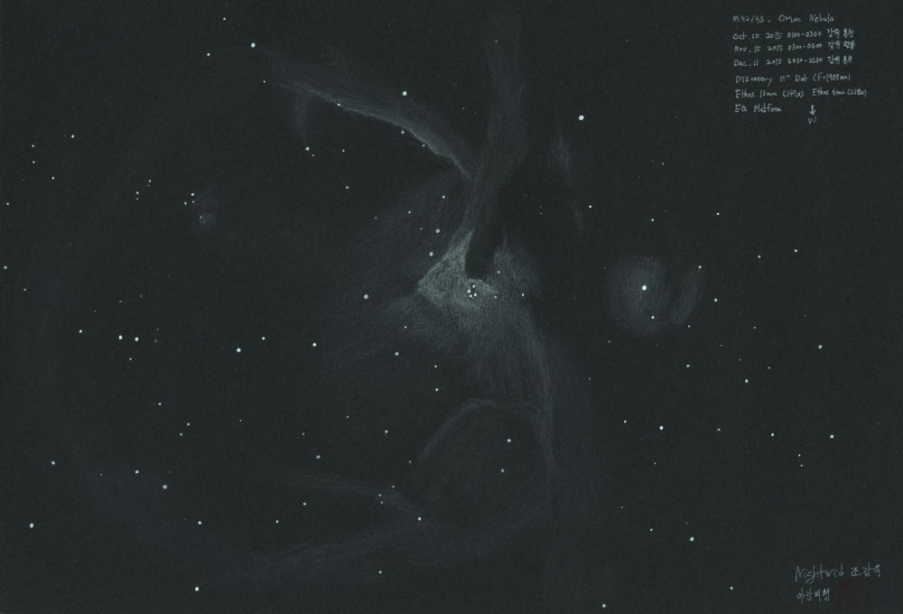 1000x680 Sketch Of Great Orion Nebula - Orion Sketch