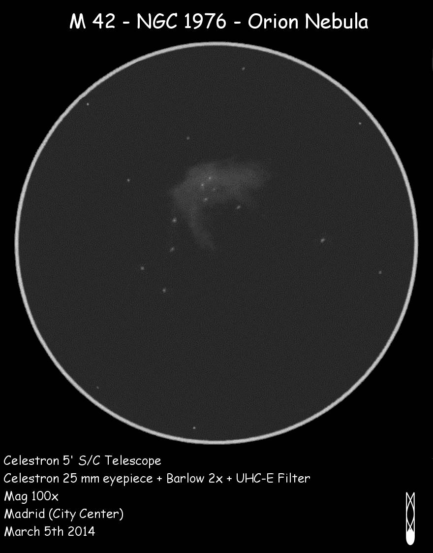 880x1123 The Orion Nebula Astronomy Sketch Of The Day - Orion Sketch