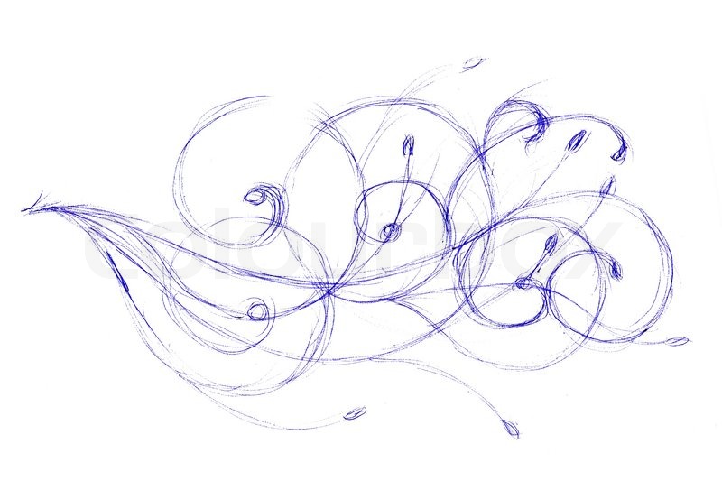 800x543 Floral Ornament Sketch For Your Design Stock Photo Colourbox - Ornament Sketch