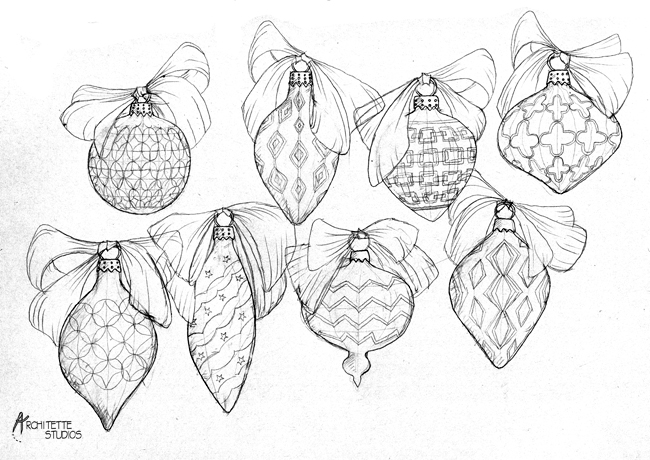 650x460 Project Christmas Ornament Construction - Ornament Sketch