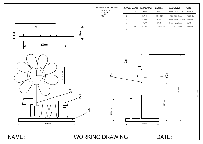 785x557 The Designer And Orthographic Drawing - Orthographic Sketch
