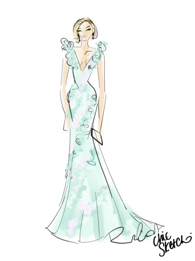 400x533 Oscar Fashion - Oscar Sketch