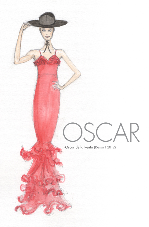 488x740 Oscar De La Renta Resort 2012 Sketch And Pixel - Oscar Sketch