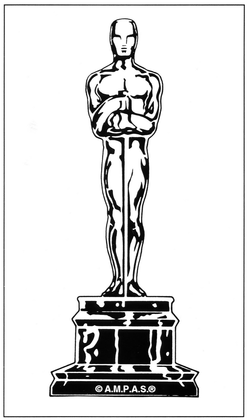 939x1600 Collection Of Drawing Of Oscar Statue High Quality, Free - Oscar Statue Sketch