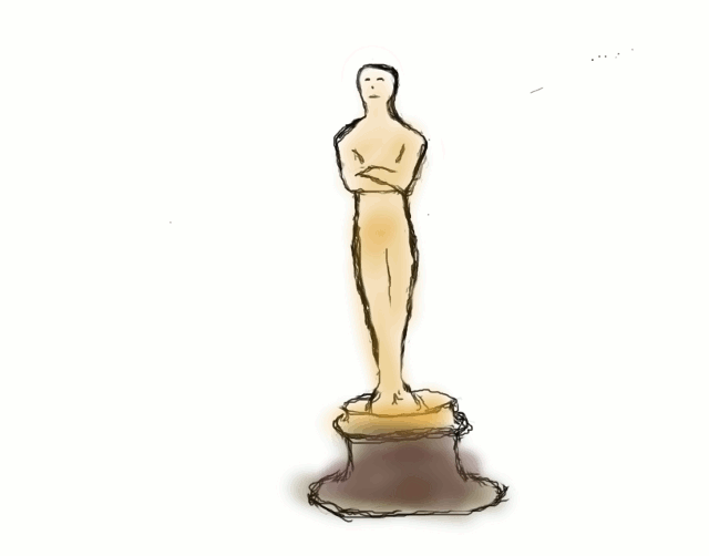 640x502 Warren Beatty - Oscar Statue Sketch