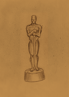286x400 Academy Award Gif On Gifer - Oscar Statue Sketch