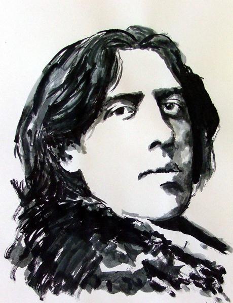 460x600 Oscar Wilde 16x12inches Signed Limited Edition Canvas Print By - Oscar Wilde Sketch