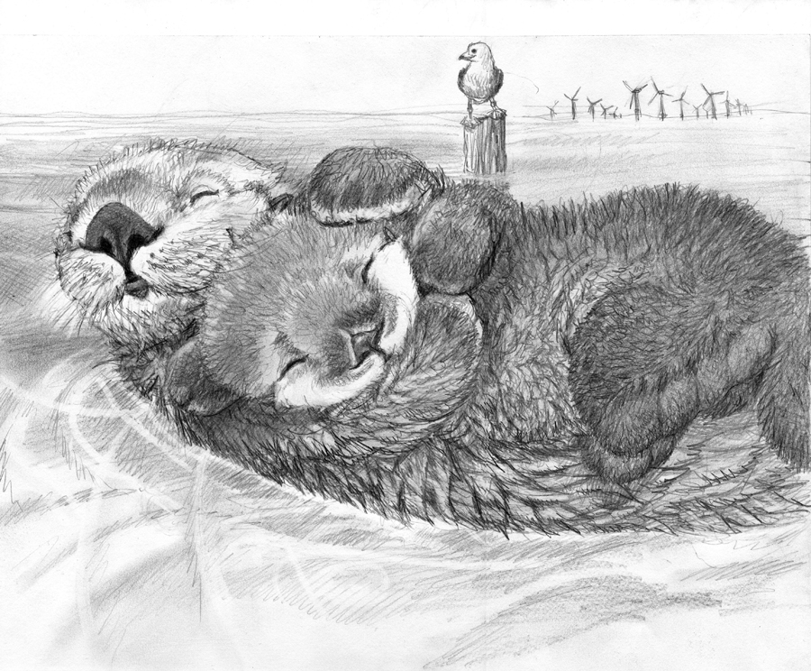 900x744 Sketch For Sea Otter Mums By Psithyrus - Otter Sketch