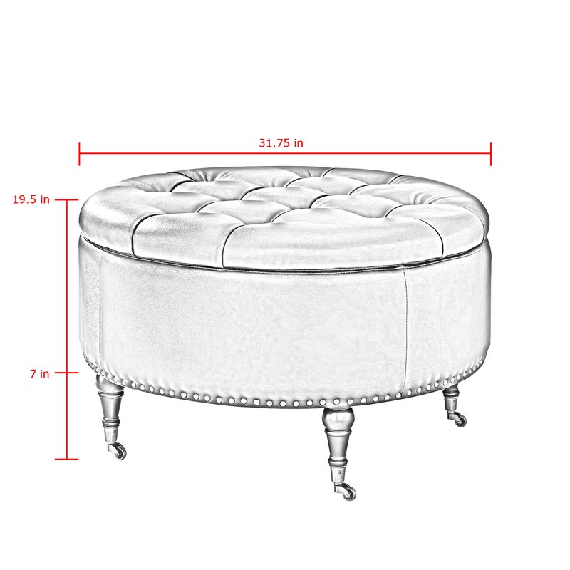 800x800 Inspired Home Co. Elizabeth Storage Ottoman Amp Reviews Wayfair - Ottoman Sketch
