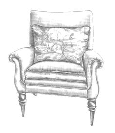 236x271 Ottoman Sketch Betty Jean Collection - Ottoman Sketch