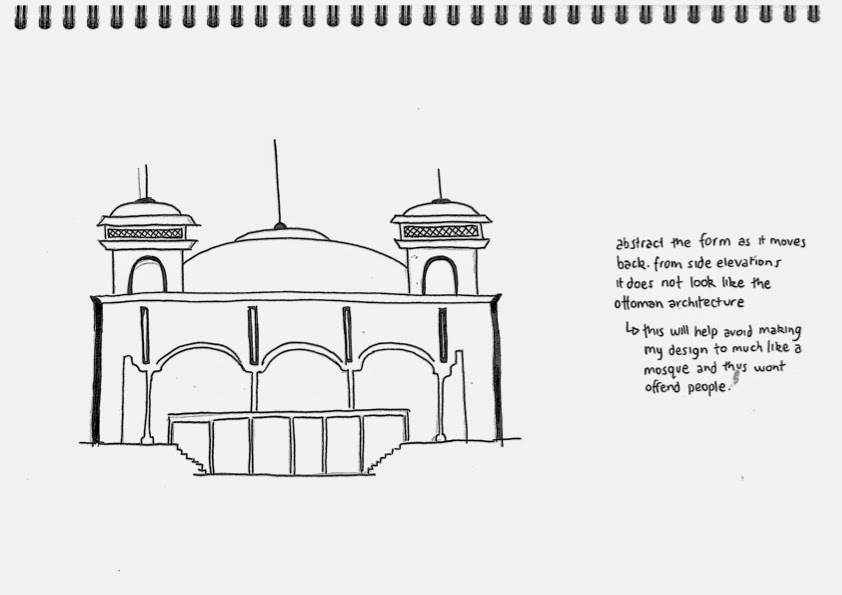 842x595 Spatial Design 2015 Performing On Uncommon Ground Initial Sketches - Ottoman Sketch