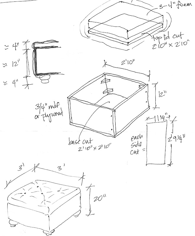 660x800 The Kersten Haus Diy Ottoman - Ottoman Sketch