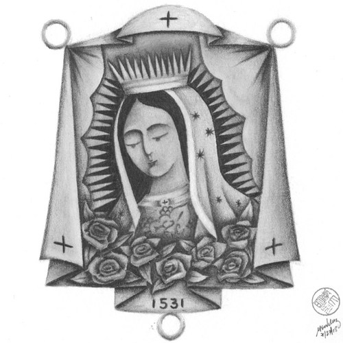500x500 Our Lady Of Guadalupe Rosary Catholic Woodworker - Our Lady Of Guadalupe Sketch