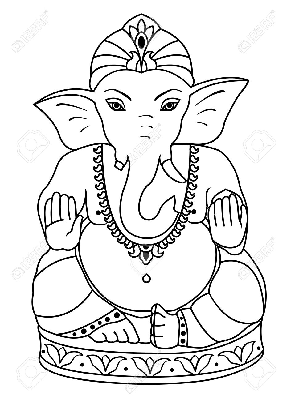 970x1300 Ganpati Sketch Images Vector Lord Ganesha. Outline Sketch Of - Out Line Sketch