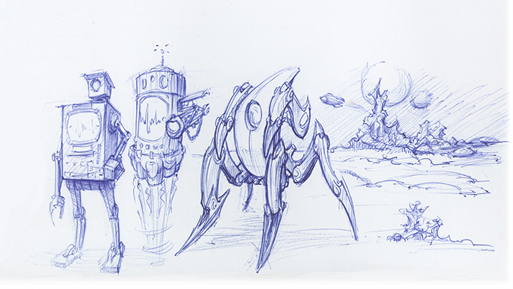 724x409 Outer Space Cardboard Safari News - Outer Space Sketches