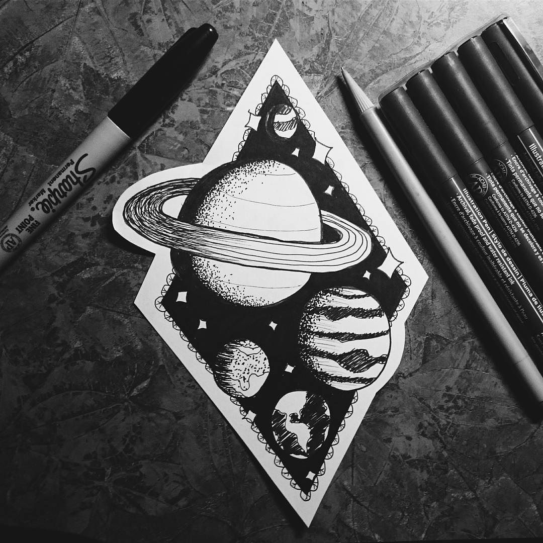 Outer Space Sketches At Paintingvalley Com Explore Collection Of