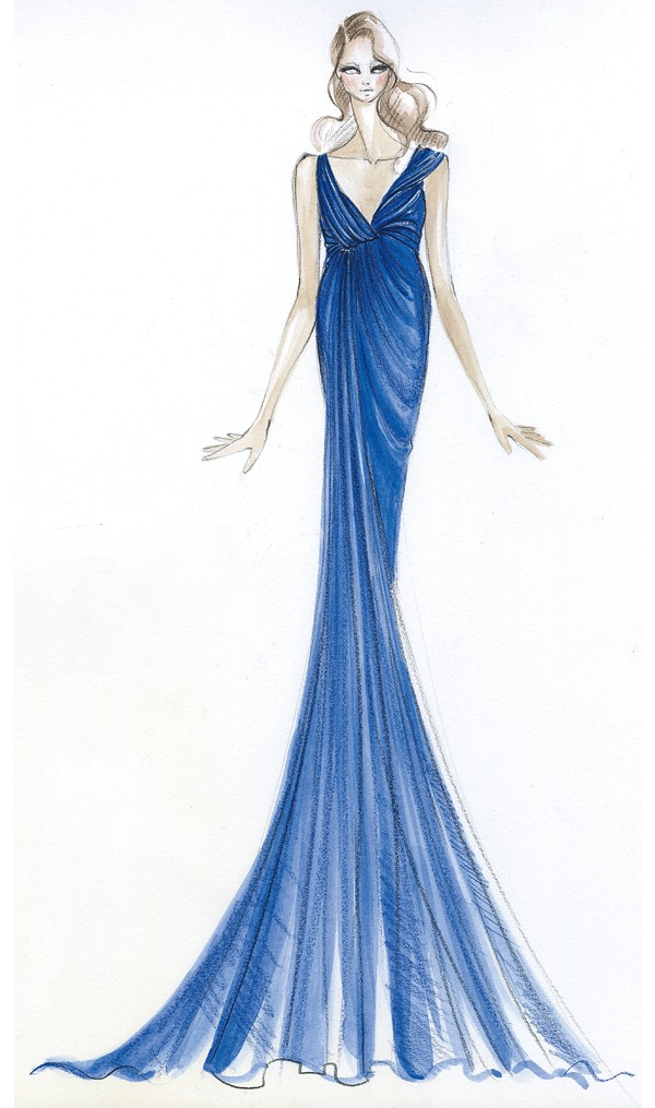 600x1015 Karl Lagerfeld, Chloe And Vera Wang Sketch Designer Maternity - Outfit Sketches