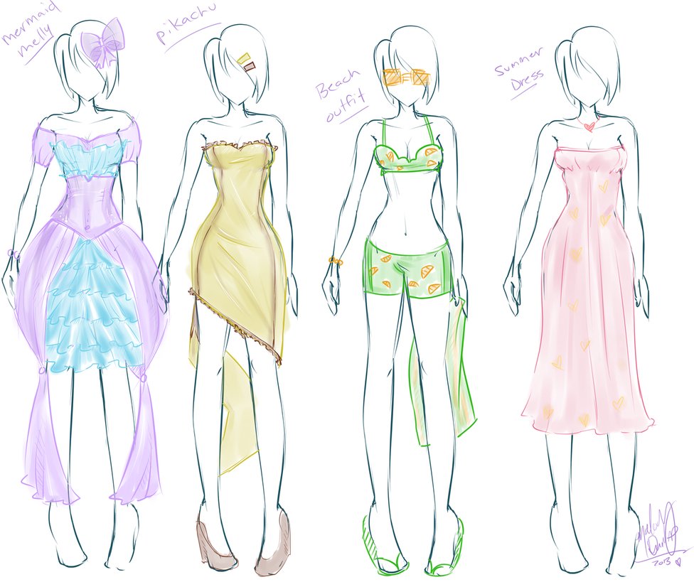 976x819 Outfit Sketches By Mermaid Melly - Outfit Sketches
