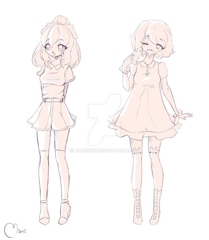 833x958 Outfit Sketches By Mimillie - Outfit Sketches
