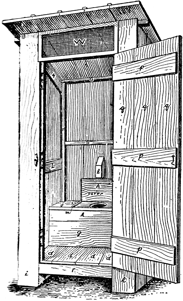 624x1024 Outhouse Clipart Etc - Outhouse Sketch