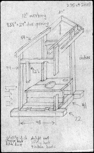 300x490 Outhouse - Outhouse Sketch