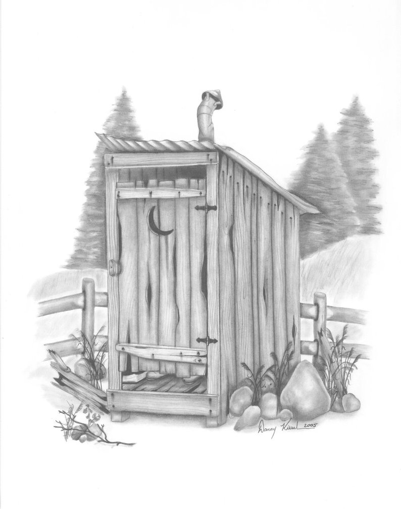 794x1007 Outhouse By Kissel71 - Outhouse Sketch