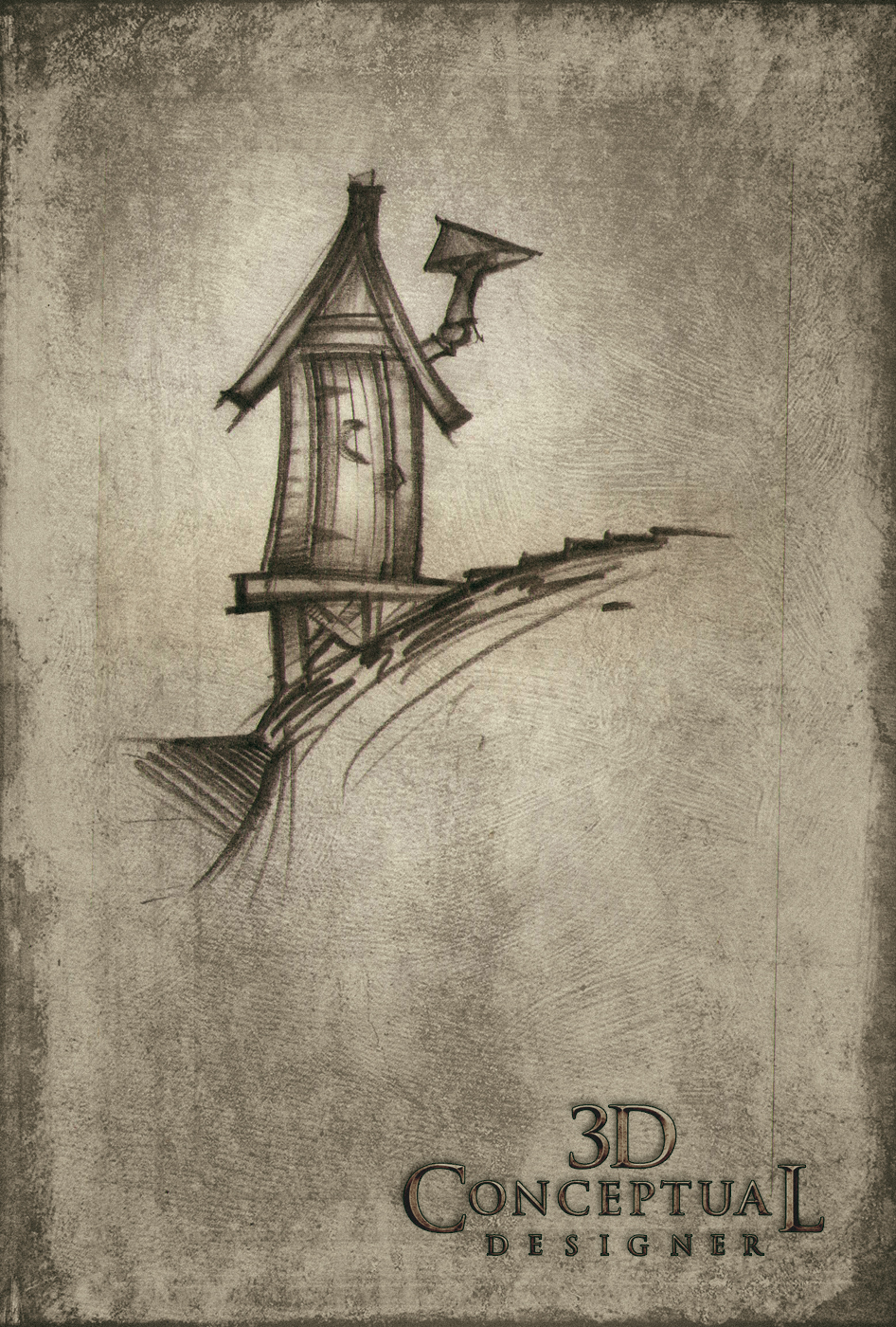 946x1400 3dconceptualdesignerblog Personal Project Napkin Sketching And - Outhouse Sketch