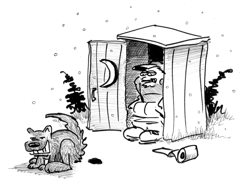 864x647 Ink Amp Snow Inouthouse - Outhouse Sketch