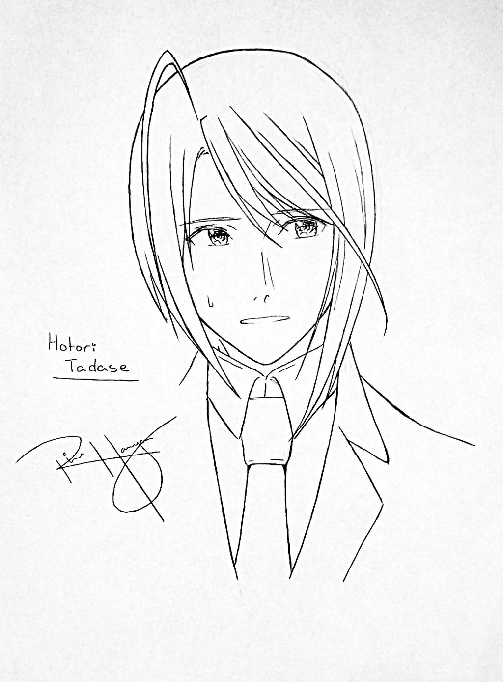 1024x1388 Hotori Tadase Sketch Outline. By Hackproductions - Outline Sketch