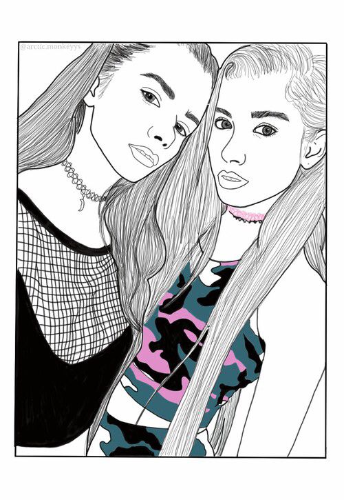 500x725 Pin By Alesii On Outliness Draw, Tumblr - Outline Sketch Of A Girl