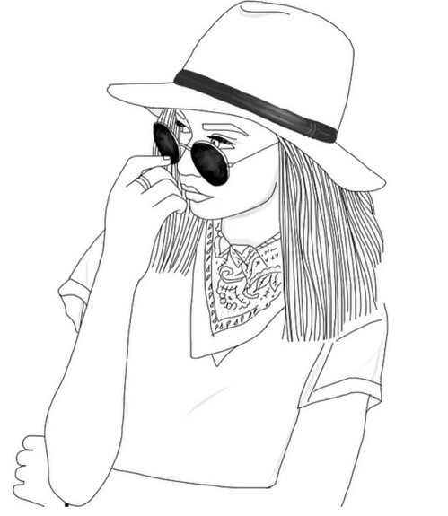 499x575 Image - Outline Sketch Of A Girl