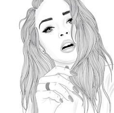 236x234 Tumblr Outlines - Outline Sketch Of A Girl
