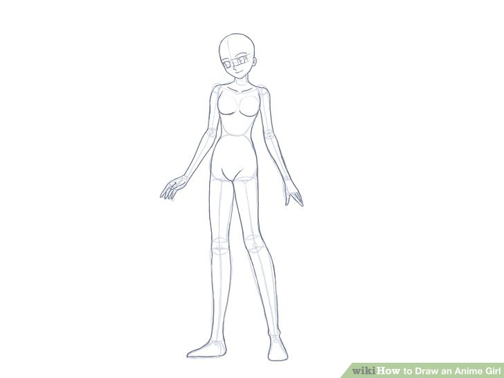 728x546 4 Ways To Draw An Anime Girl - Outline Sketch Of A Person