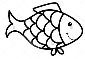 300x210 Drawings Of Cartoon Fish Drawings Of Cartoon Fish 5. How To Draw A - Outline Sketch Of Fish