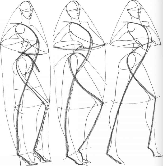 687x698 The Fashion Plate - Outline Sketch Of Human Body