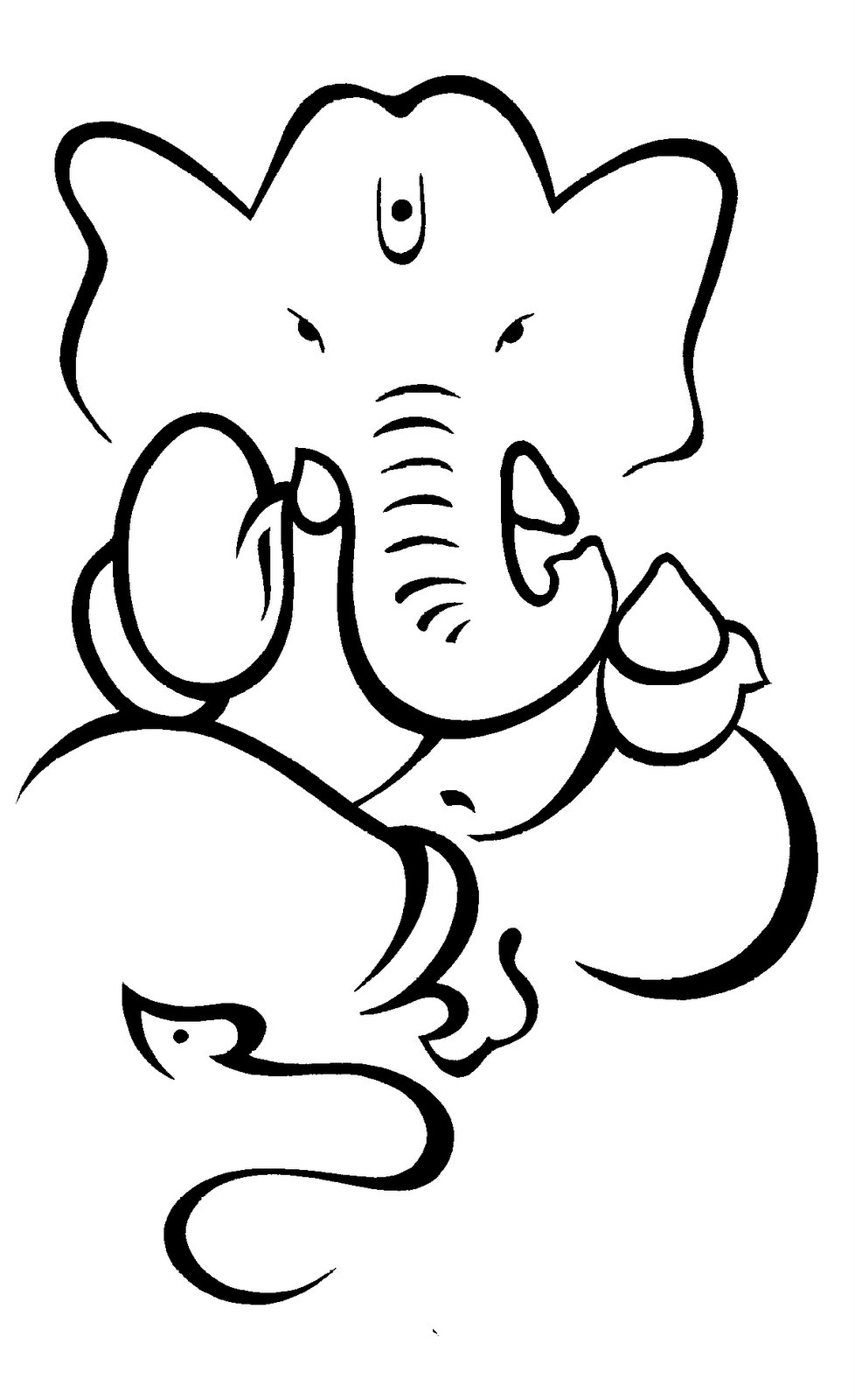 Outline Sketch Of Lord Ganesha at PaintingValley.com | Explore