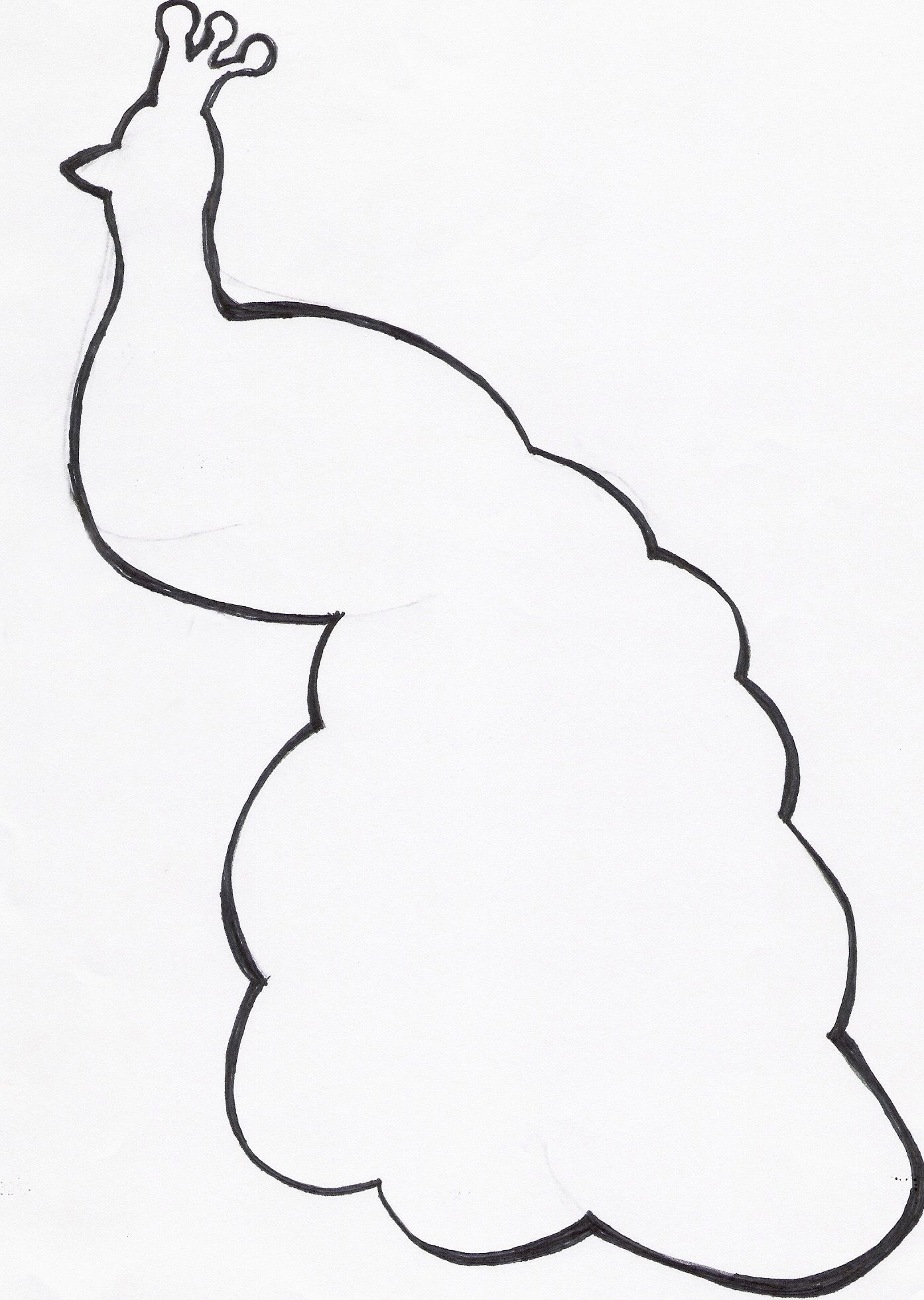 1393x1958 Animals For Gt Peacock Outline Sketch Drawing And Painting - Outline Sketch Of Peacock