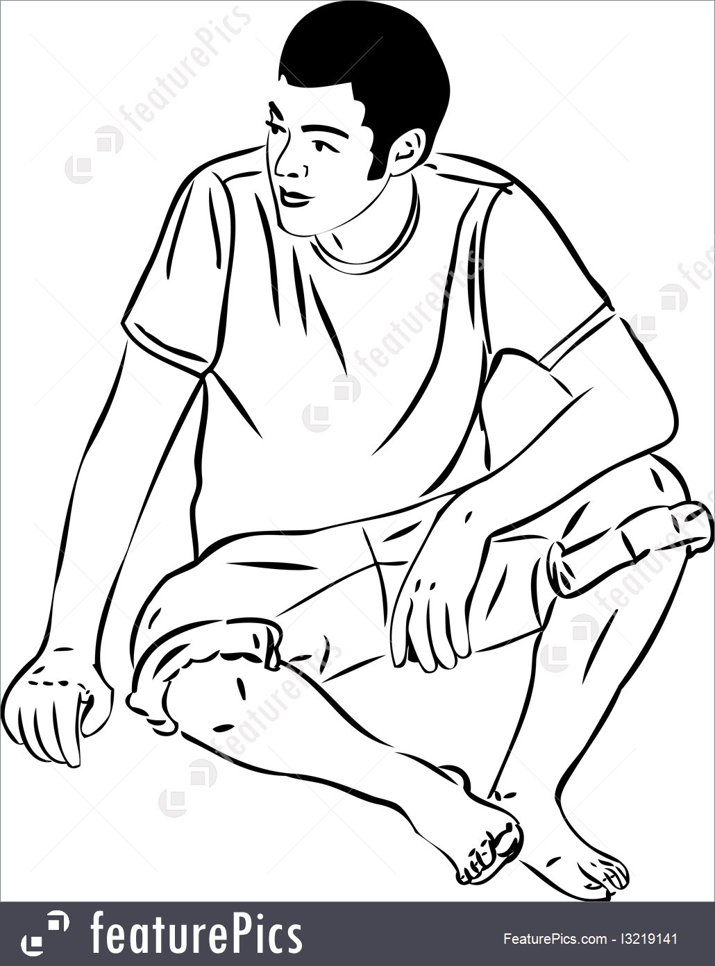 1030x1392 Silhouettes And Outlines Boy Sketch - Outlines Sketch