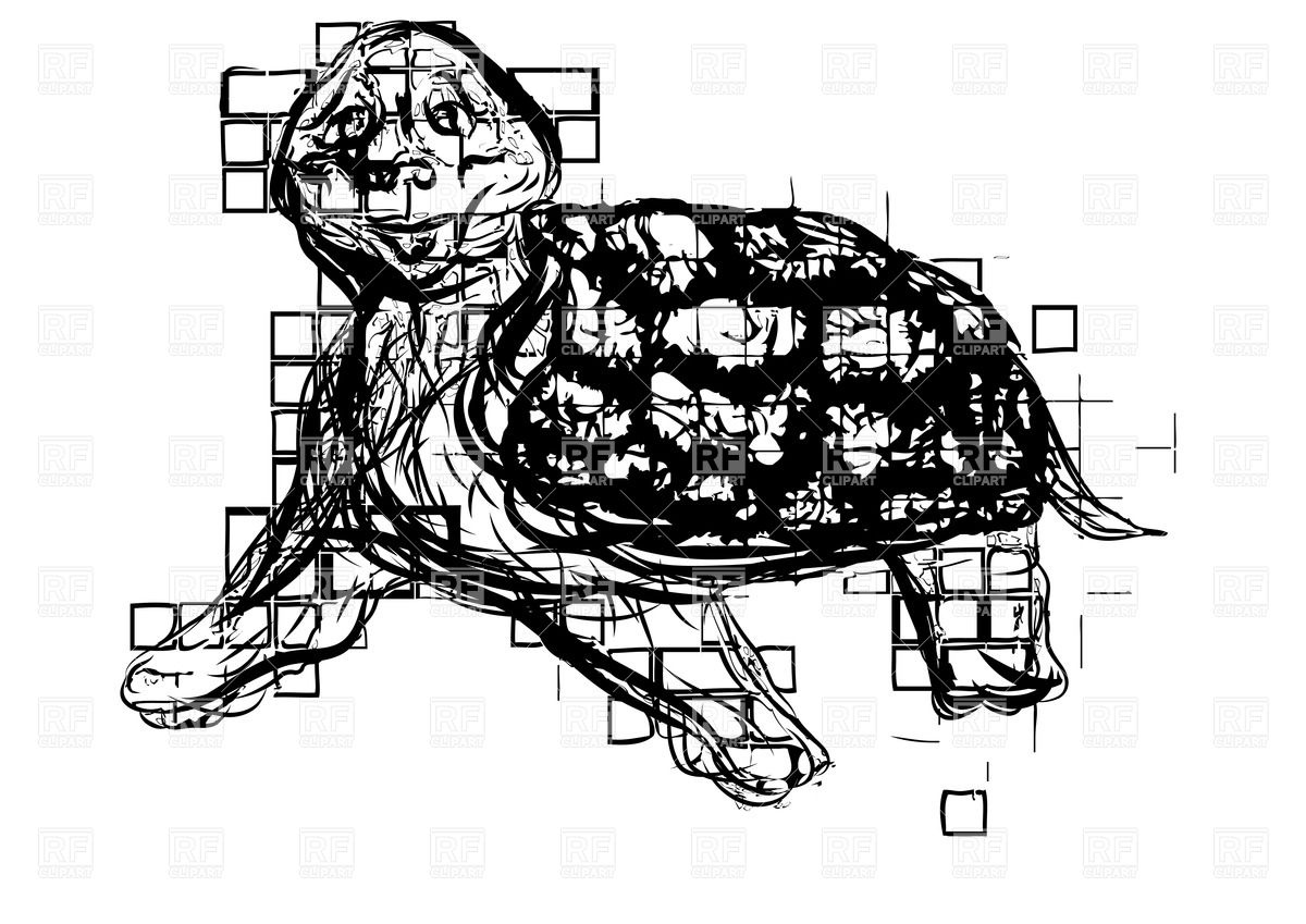 1200x849 Abstract Turtle Sketch Vector Image Vector Artwork Of - Outlines Sketch