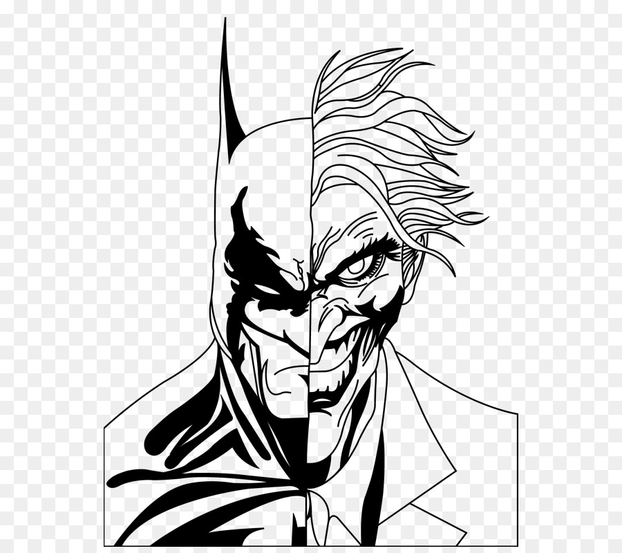 900x800 Batman Joker Drawing Sketch - Outlines Sketch