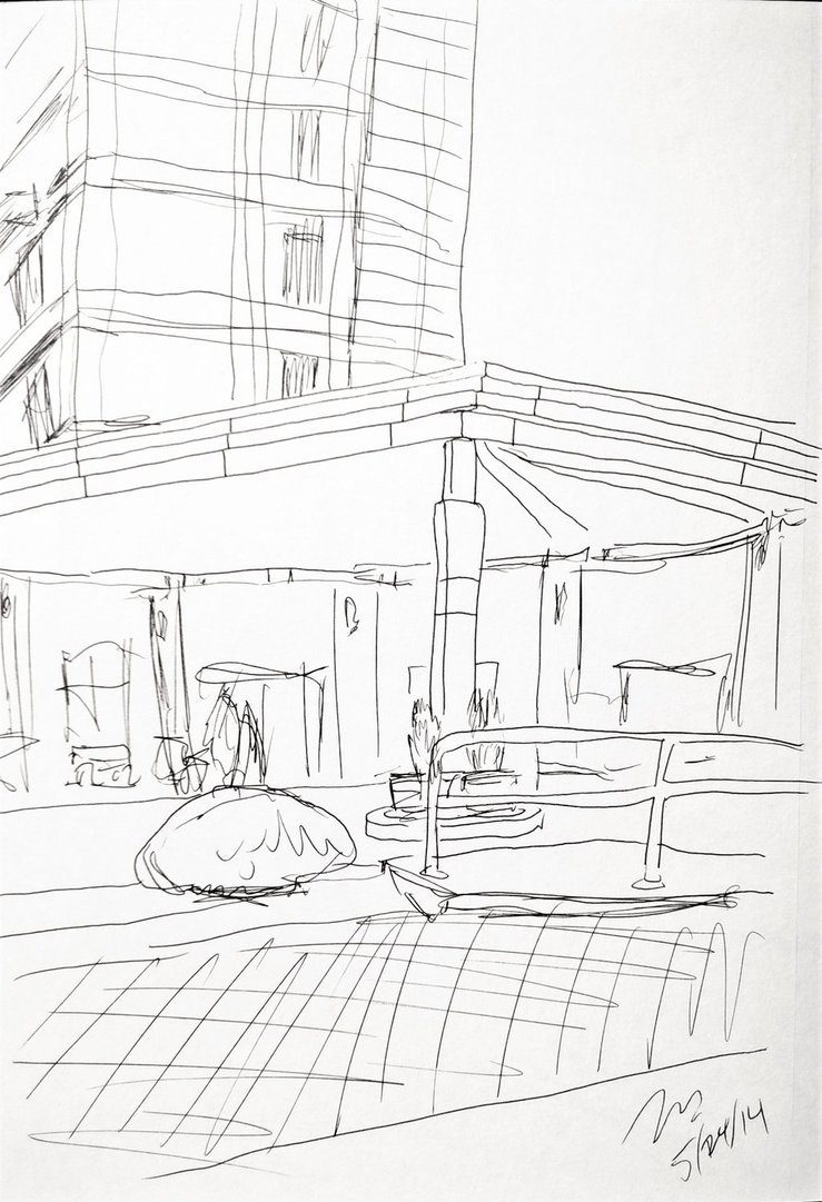 739x1081 Ink Sketch - Outside Sketch