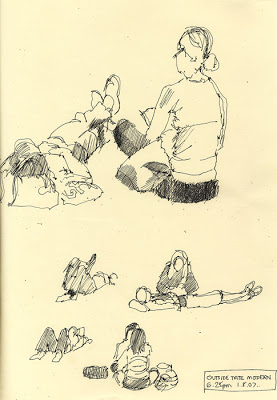 277x400 Travels With A Sketchbook In... People Watching And Sketching - Outside Sketch