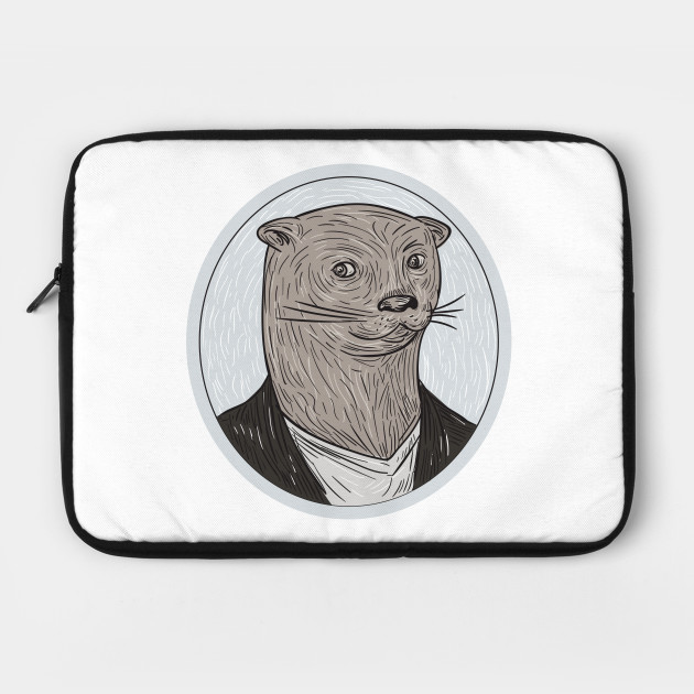 630x630 Otter Head Blazer Shirt Oval Drawing - Oval Sketch