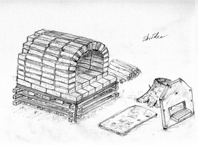 400x294 Pizza Oven - Oven Sketch