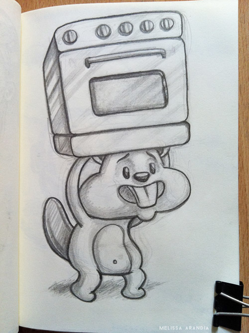 500x669 Random Sketches - Oven Sketch