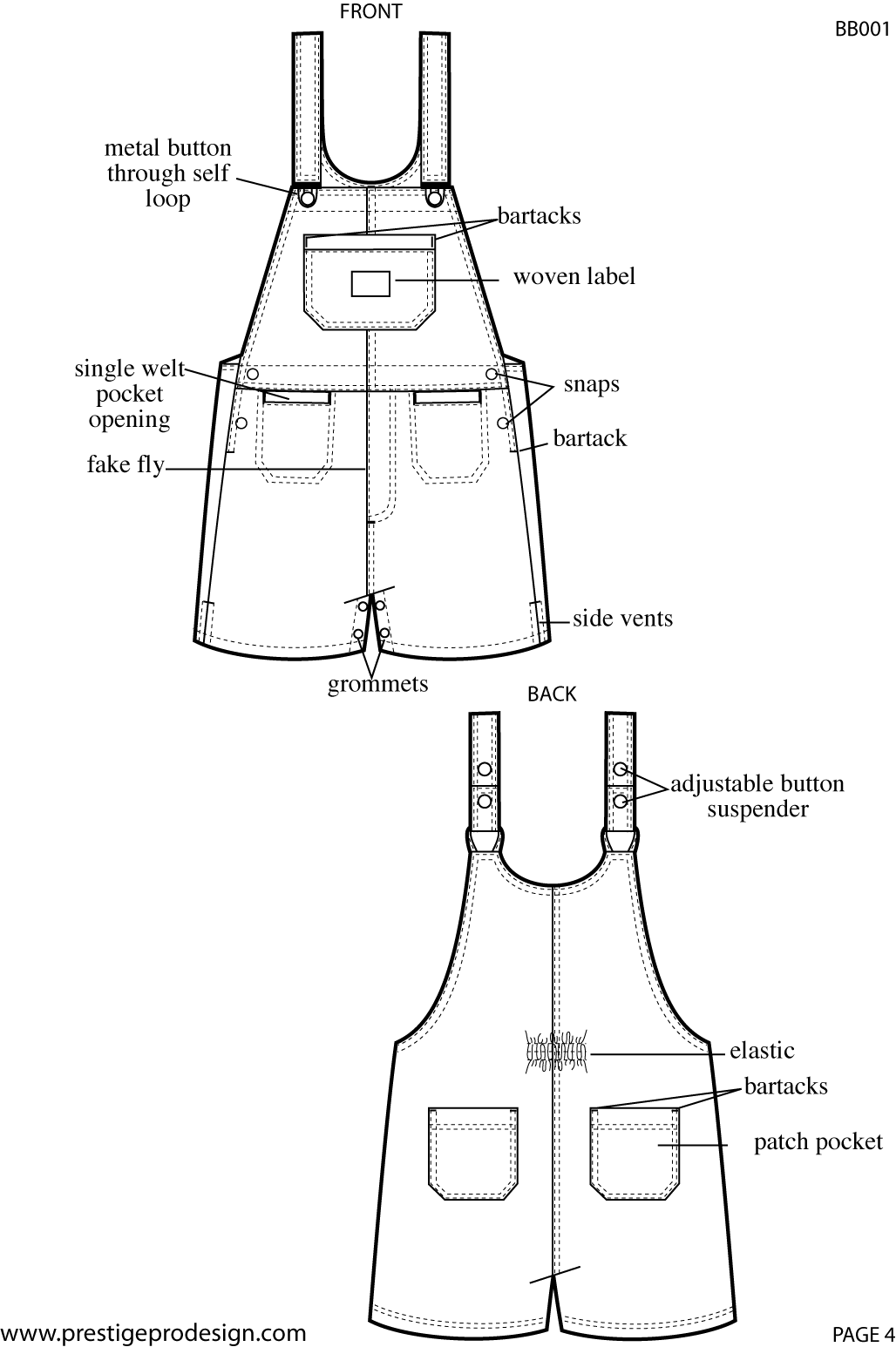 1028x1546 Ficha Tecnica Overalls Dibujos Fashion, Fashion - Overalls Sketch