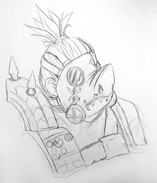 320x372 Overwatch Character Sketch Of The Day Roadhog. Please Check My - Overwatch Sketches