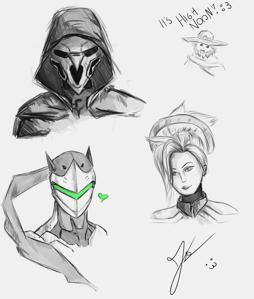 825x968 Overwatch Sketches By Kinia24lara - Overwatch Sketches